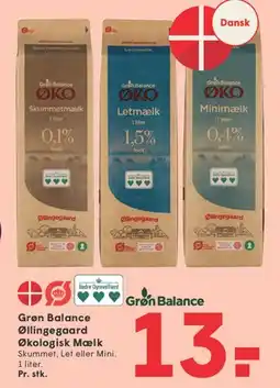 SPAR Grøn Balance Økologisk Mælk tilbud