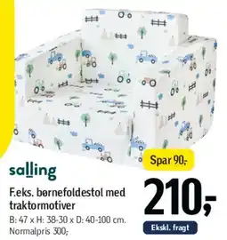 Føtex F.eks. børnefoldestol med traktormotiver tilbud