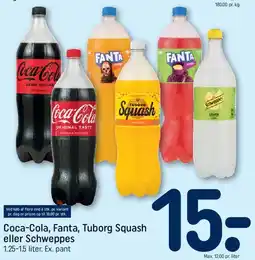 REMA 1000 Coca-Cola, Fanta, Tuborg Squash eller Schweppes tilbud