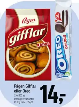 Føtex Pågen Gifflar eller Oreo tilbud