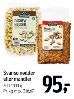 Føtex Svansø nødder eller mandler tilbud