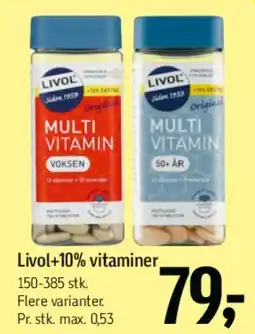 Føtex Livol+10% vitaminer tilbud