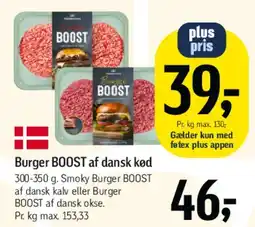 Føtex Burger BOOST af dansk kød tilbud