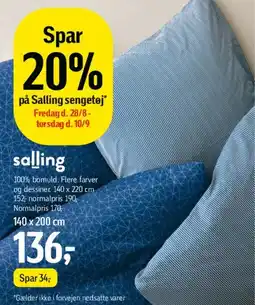 Føtex Salling sengetøj tilbud