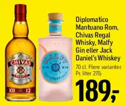 Føtex Diplomatico / Chivas Regal / Malfy / Jack Daniel's (udvalgte) tilbud