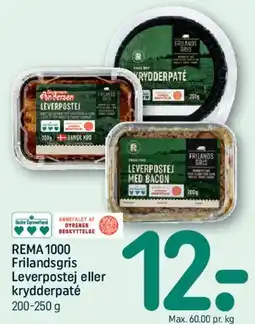 REMA 1000 REMA1000 Frilandsgris Leverpostej eller krydderpaté tilbud