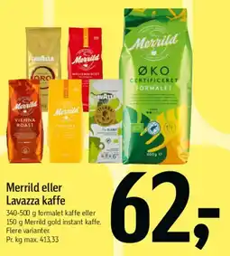 Føtex Merrild eller Lavazza kaffe tilbud