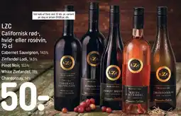 REMA 1000 LZC Californisk rød-, hvid- eller rosévin, 75 cl tilbud