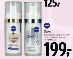 Føtex NIVEA Serum (Cellular Epigenetics / Luminous anti-spot) tilbud