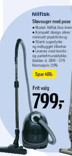 Føtex Nilfisk Støvsuger med pose tilbud