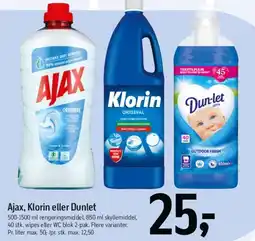 Føtex Ajax, Klorin eller Dunlet tilbud