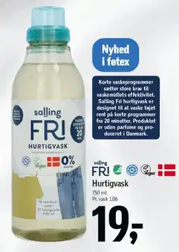 Føtex FRI Hurtigvask tilbud