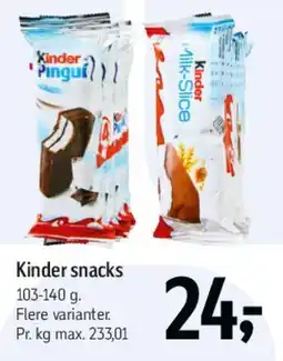 Føtex Kinder snacks tilbud