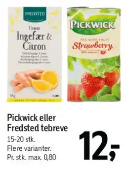 Føtex Pickwick eller Fredsted tebreve tilbud