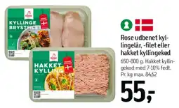 Føtex Rose udbenet kyllingelår / filet / hakket kyllingekød tilbud