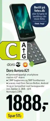 Føtex Doro Aurora A21 tilbud