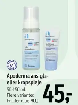 Føtex Apoderm ansigts- eller kropspleje tilbud