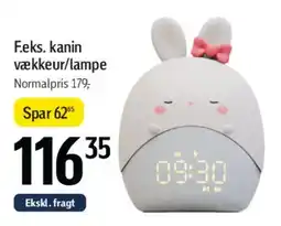 Føtex F.eks. kanin vækkeur/lampe tilbud