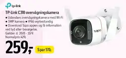 Føtex TP-Link C310 overvågningskamera (Tapo) tilbud