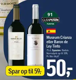 Føtex Museum Crianza eller Baron de Ley Tinto tilbud