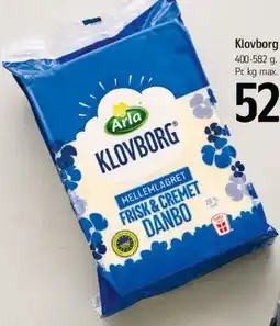 Føtex Klovborg skæreost tilbud