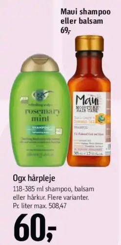 Føtex Ogx hårpleje tilbud