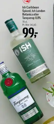 Føtex Ish Caribbean Spiced / Ish London Botanica / Tanqueray 0,0% tilbud
