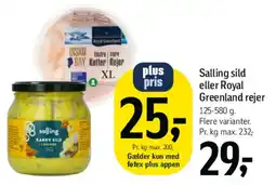 Føtex Sild / rejer i glas/dåse (plus-pris) tilbud