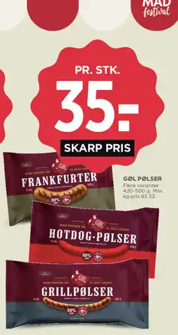 MENY Gøl pølser tilbud
