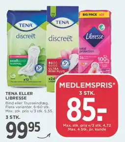 MENY Tena eller Libresse tilbud