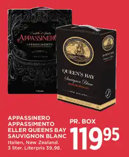 MENY Appassiner Appassimento Eller Queens Bay Sauvignon Blanc tilbud