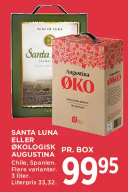 MENY Santa Luna eller Økologisk Augustina tilbud