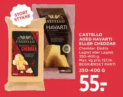 MENY Castello Aged Havarti eller Cheddar tilbud
