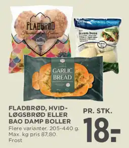MENY Fladbrød Hvidløgsbrød eller Bao Dampboller tilbud
