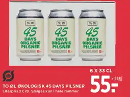 MENY To Øl Økologisk 45 Days Pilsner tilbud
