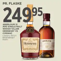 MENY Aberlour 12 års single malt whisky eller Hennessy vs cognac tilbud