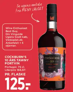 MENY Cockburn's 10 års tawny portvin tilbud
