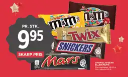 MENY Chokoladebar eller m&m's tilbud