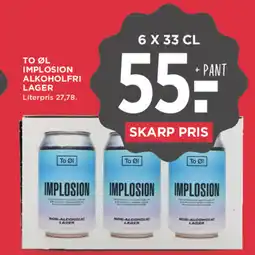 MENY To Øl Implosion tilbud