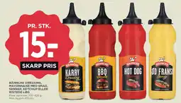 MENY Bähncke dressing, mayonnaise med smag, sennep, ketchup eller ristede løg tilbud