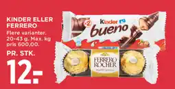 MENY Kinder eller Ferrero tilbud