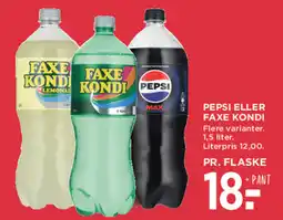 MENY Pepsi eller Faxe Kondi tilbud
