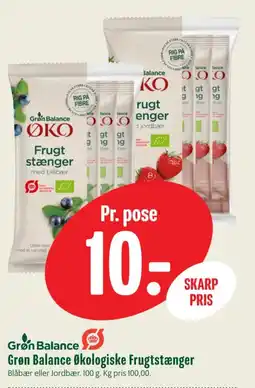 Min Købmand Grøn Balance Økologiske Frugtstænger tilbud