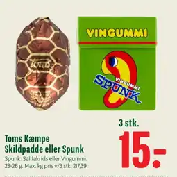 Min Købmand Toms Kæmpe Skildpadde eller Spunk tilbud