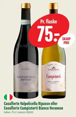 Min Købmand Casalforte Valpolicella Ripasso eller Casalforte Campistorti Bianco Veronese tilbud