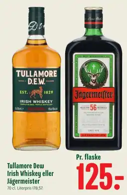 Min Købmand Tullamore Dew Irish Whiskey eller Jägermeister tilbud