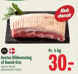 Min Købmand Gestus Ribbenssteg af Dansk Gris tilbud