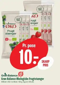 Min Købmand Grøn Balance Økologiske Frugtstænger tilbud