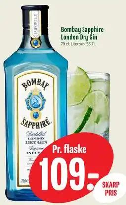 Min Købmand Bombay Sapphire London Dry Gin tilbud