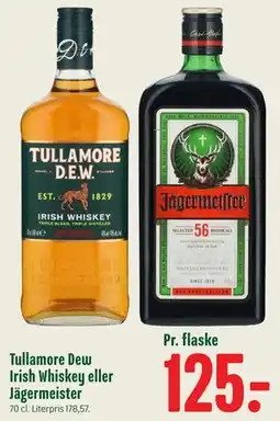 Min Købmand Tullamore Dew Irish Whiskey eller Jägermeister tilbud
